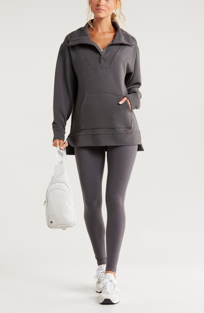 Zella Kickback Ottoman Tunic, Alternate, color, Grey Forged