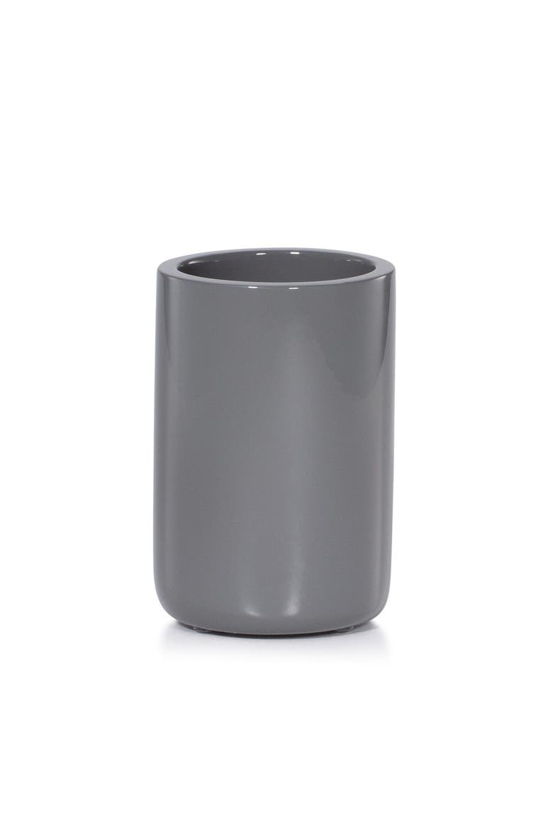Domus Gray Gloss Brush Holder, Main, color, GREY