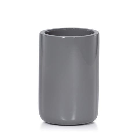 Domus Gray Gloss Brush Holder