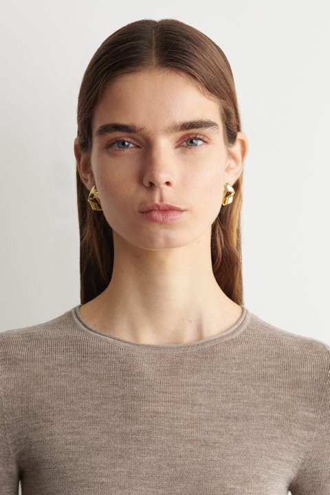 Twisted Ribbon Stud Earrings