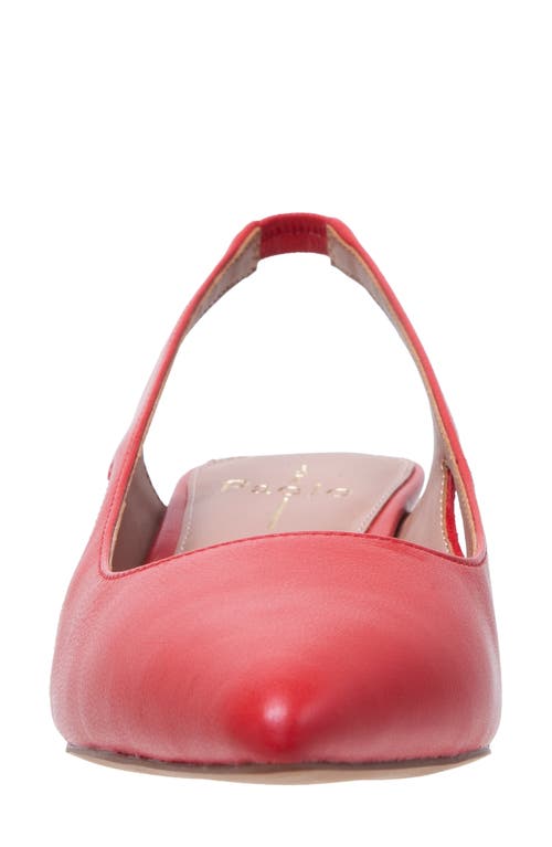 Linea Paolo Corley Pointed Toe Slingback Pump In Red