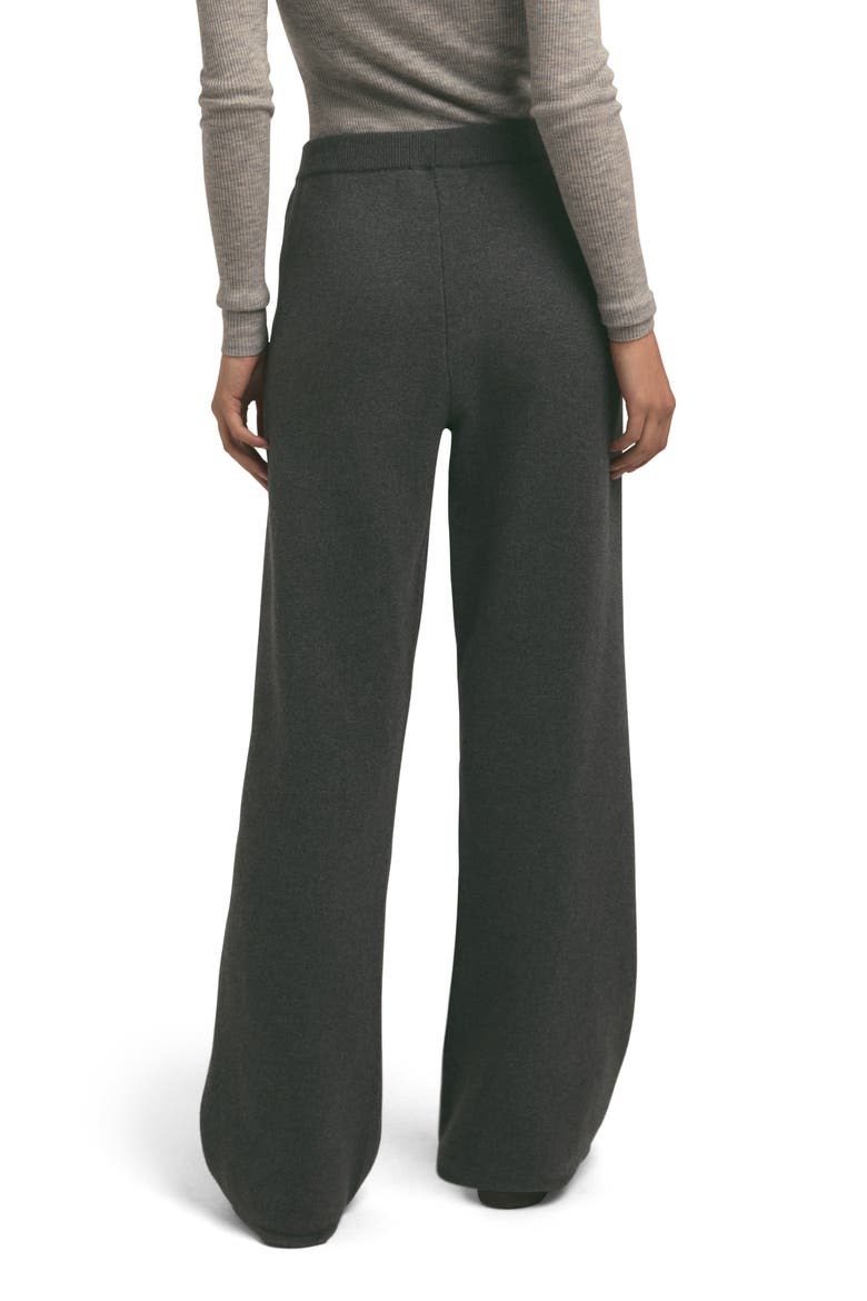 Fatigue Sisters Cotton & Cashmere Wide Leg Sweater Pants, Alternate, color, GREY