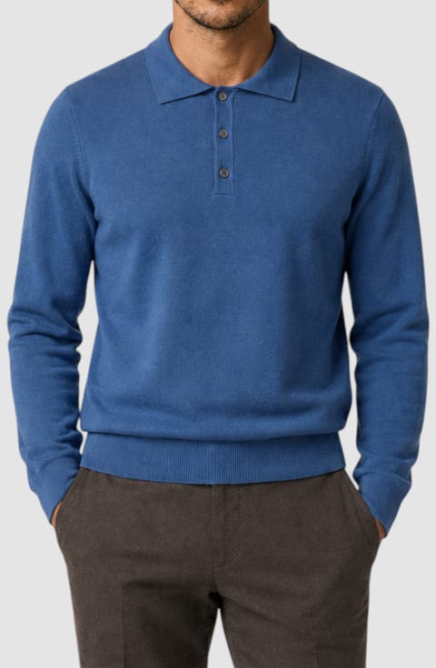 Lightweight Merino Wool Three-Button Polo