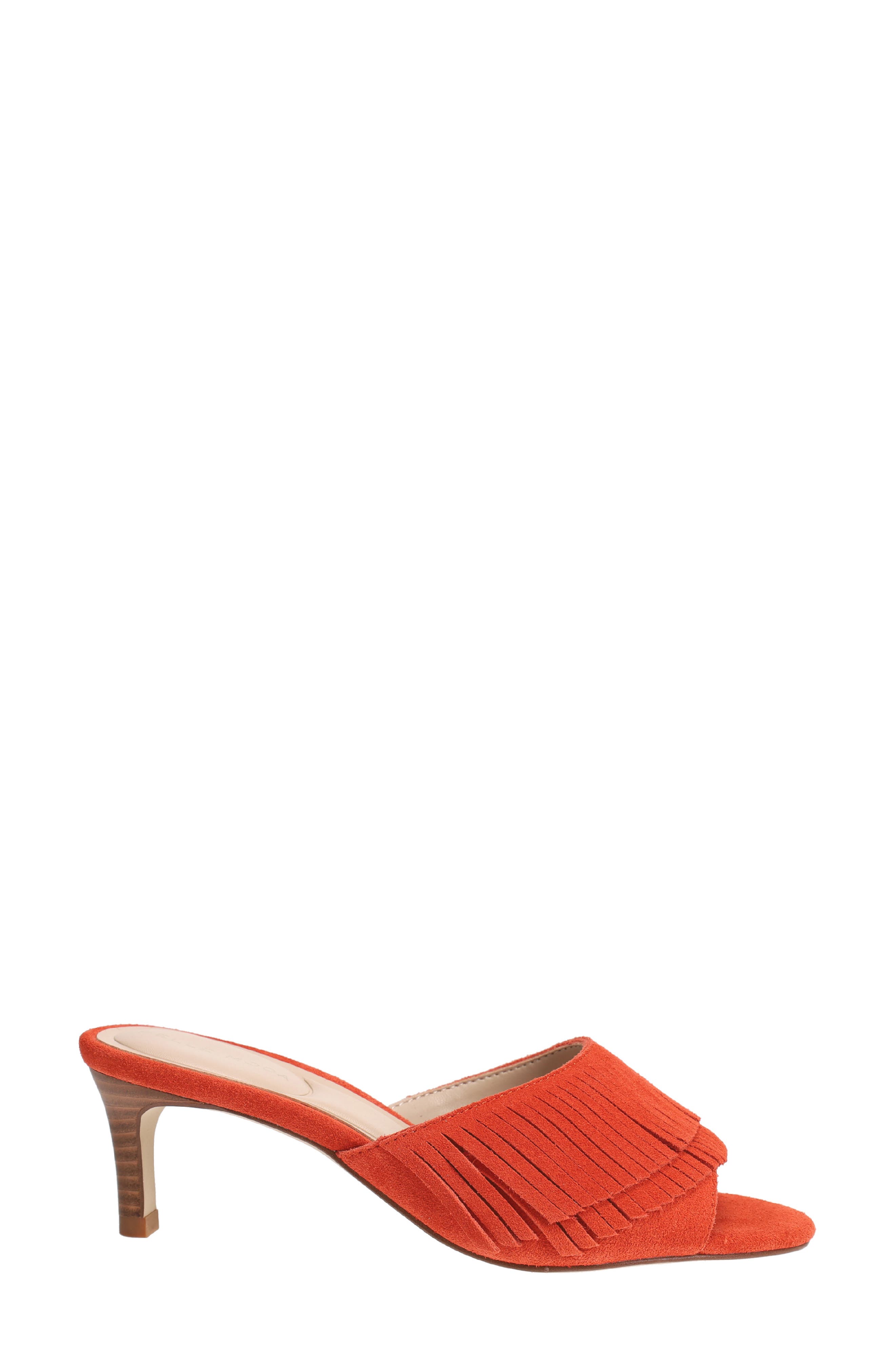 Venna Fringe Slide Sandal, Alternate, color, CHILI