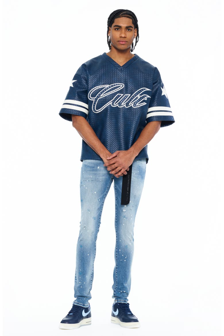 Boxy Fit Football Jersey, Alternate, color, NAVY