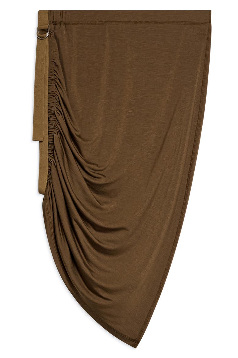 Wind Ruched Side Belt Skirt, Alternate, color, COCOA