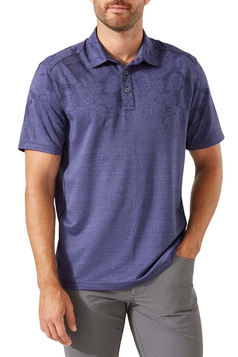 Palm Coast Tropic Fade Polo, Main, color, DARK SAPPHIRE