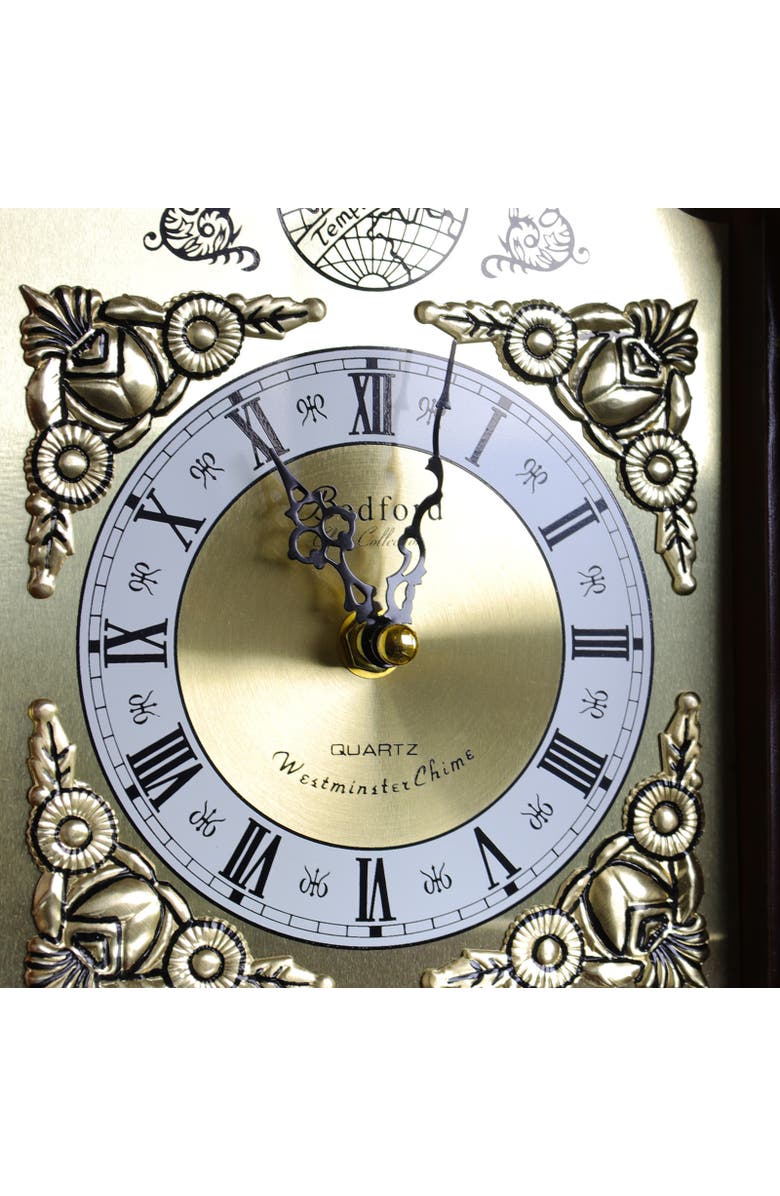 Bedford Clock Collection Mantel Clock with Chimes, Alternate, color, Redwood