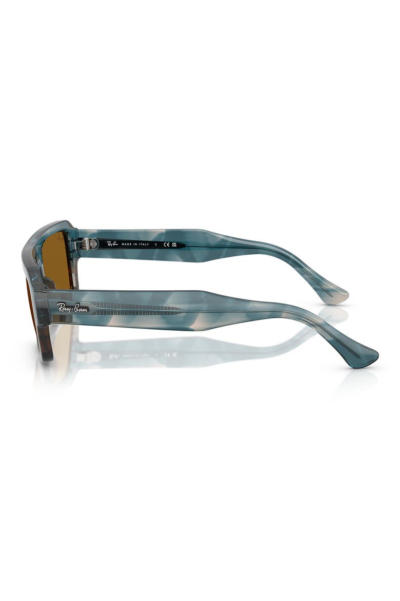56mm Rectangular Sunglasses, Alternate, color, HAVANA BLU / BROWN