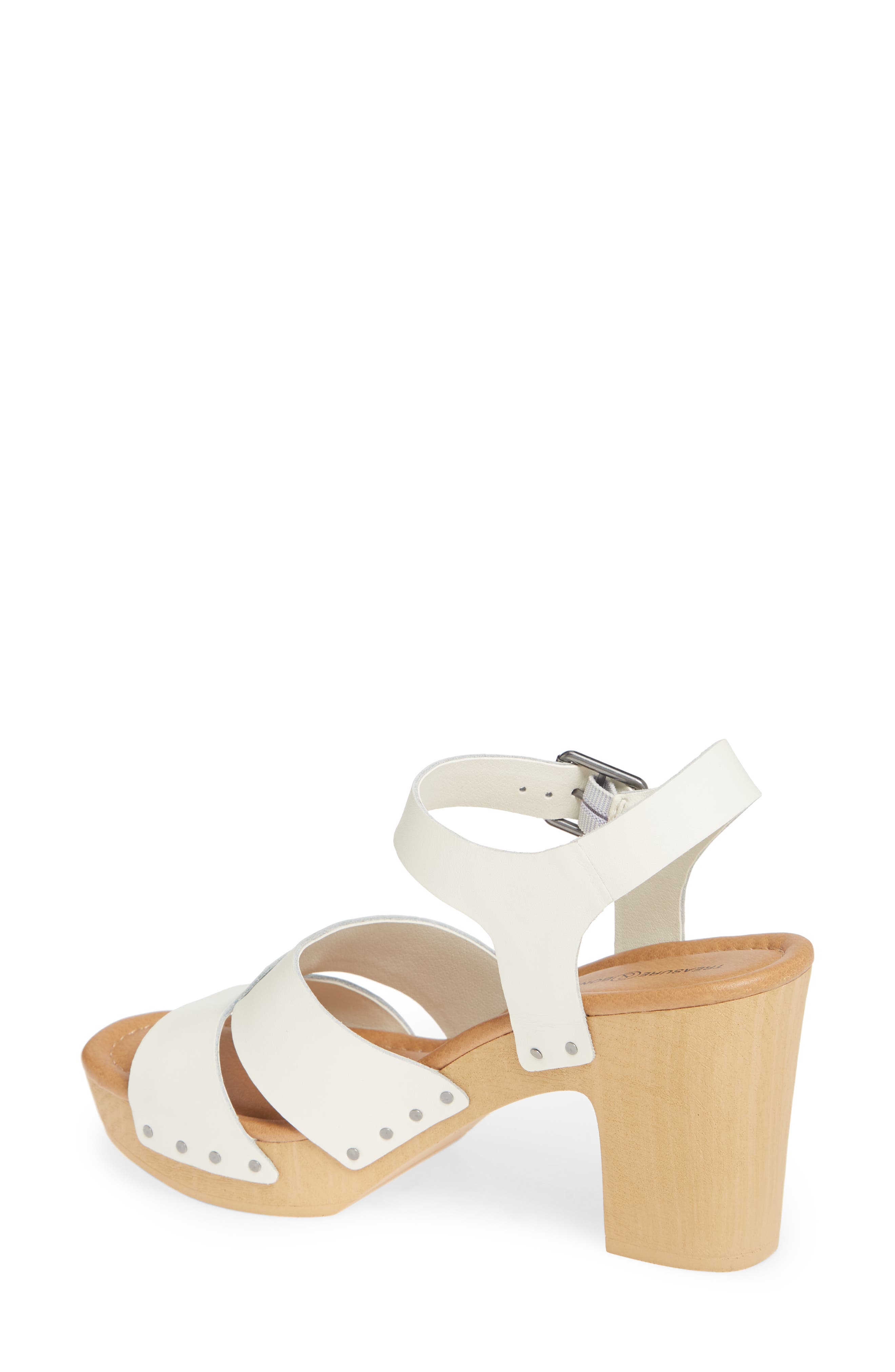 Harmony Platform Sandal, Alternate, color, OFF WHITE LEATHER