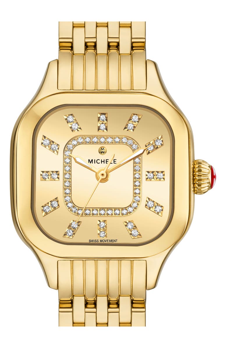 MICHELE Meggie Diamond Dial Bracelet Watch, 29mm, Alternate, color, 