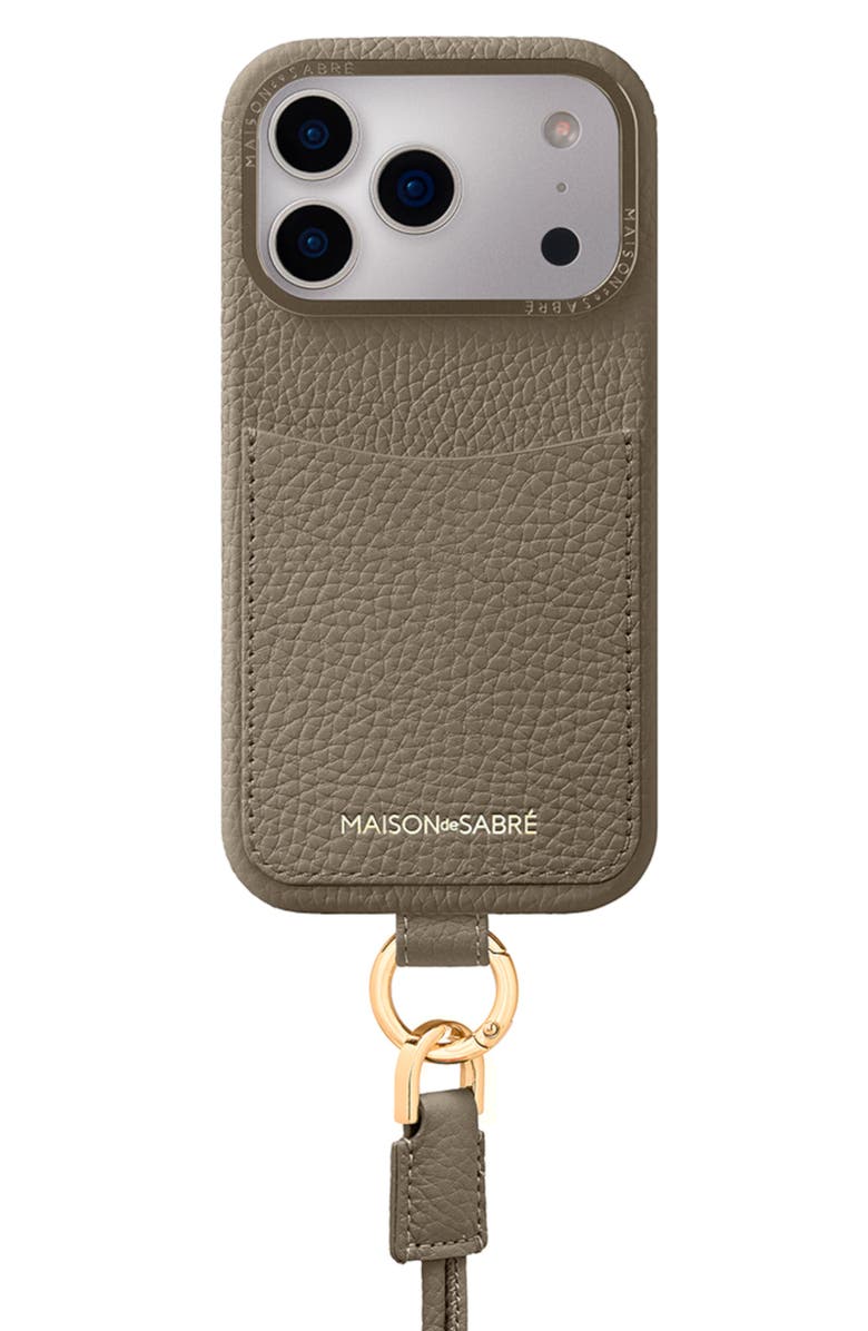 MAISON de SABRÉ Sling Phone Case, Main, color, Cashmere Clay