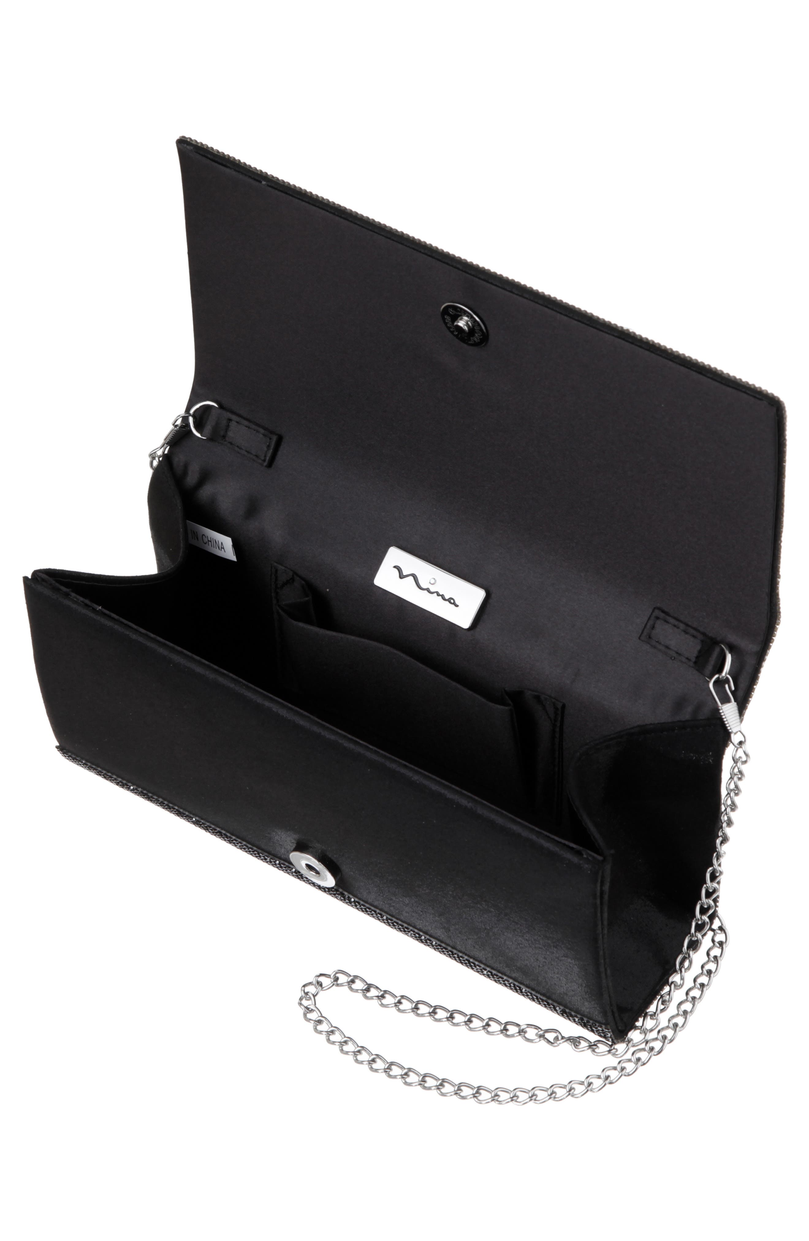 Nina Deva Clutch, Alternate, color, Black