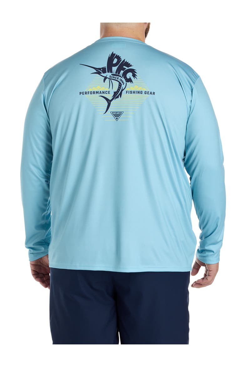 Big & Tall Sailfish PFG Long-Sleeve T-Shirt, Main, color, VINTAGE BLUE