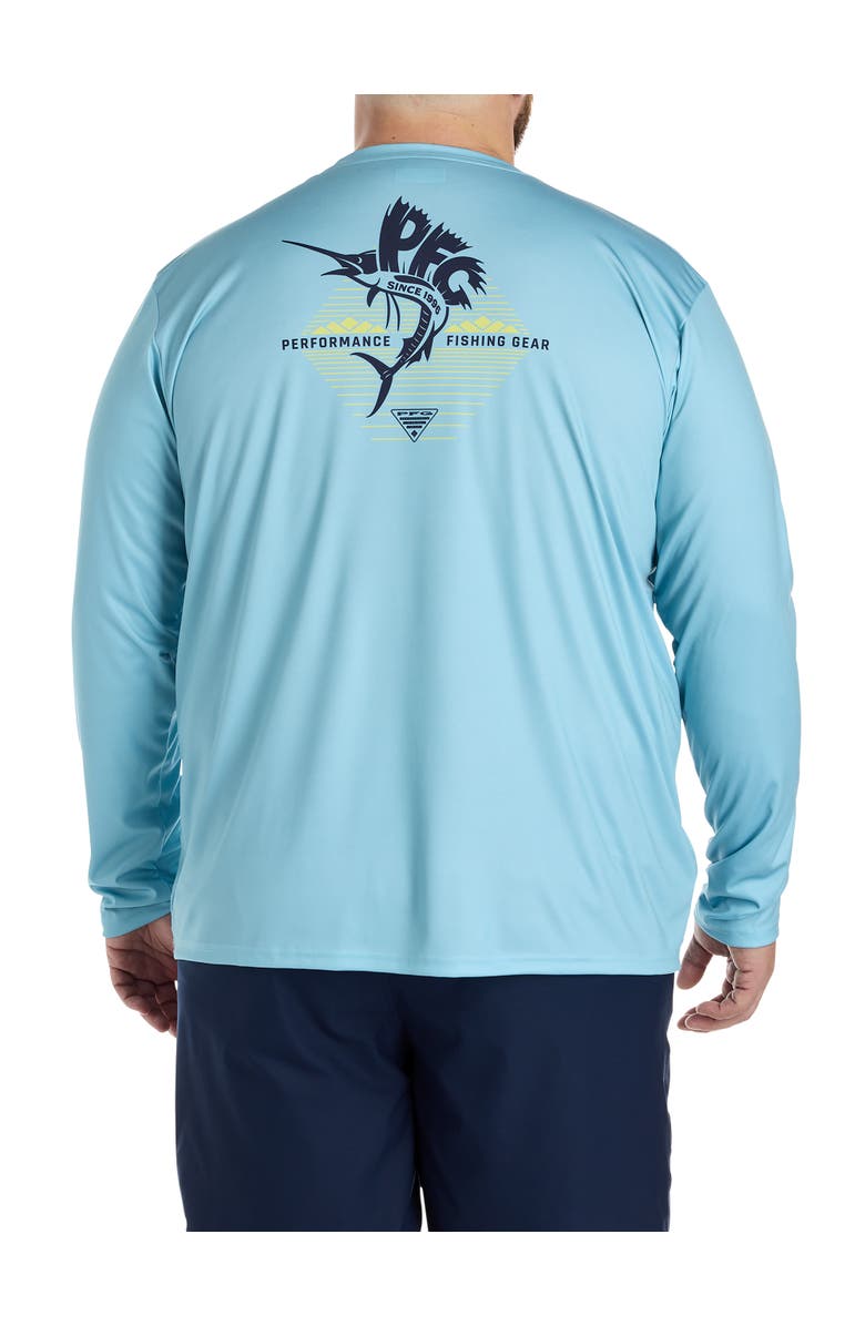 Columbia Big & Tall Sailfish PFG Long-Sleeve T-Shirt, Main, color, Vintage Blue