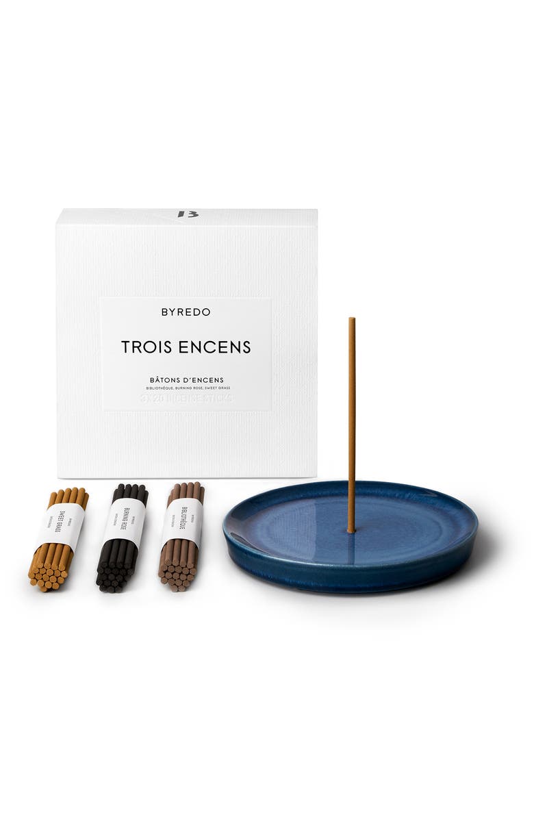 BYREDO Trois Encens Incense & Holder Set, Main, color, 