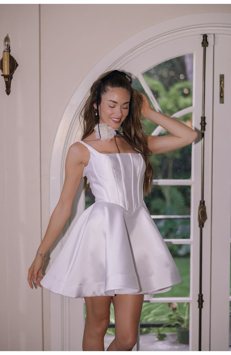 Untamed Petals Chelsea Mini Dress, Main, color, Ivory