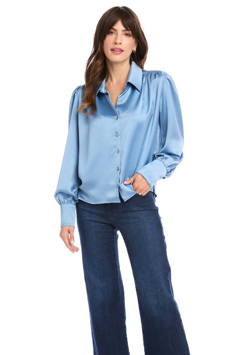 FIFTEEN TWENTY Blouson Satin Blouse, Alternate, color,