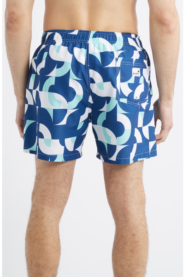 Abstract Print Swim Trunks, Alternate, color, BLUE MULTI