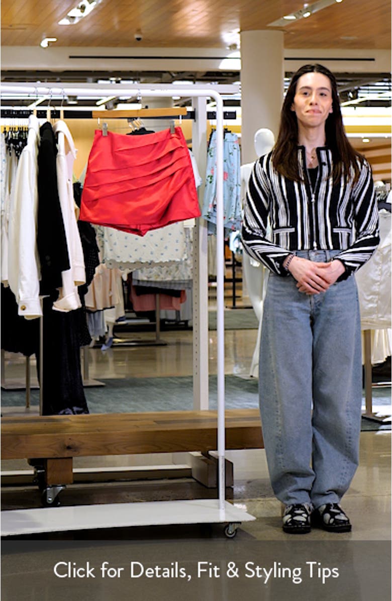 Pleated Satin Miniskort, sales video thumbnail