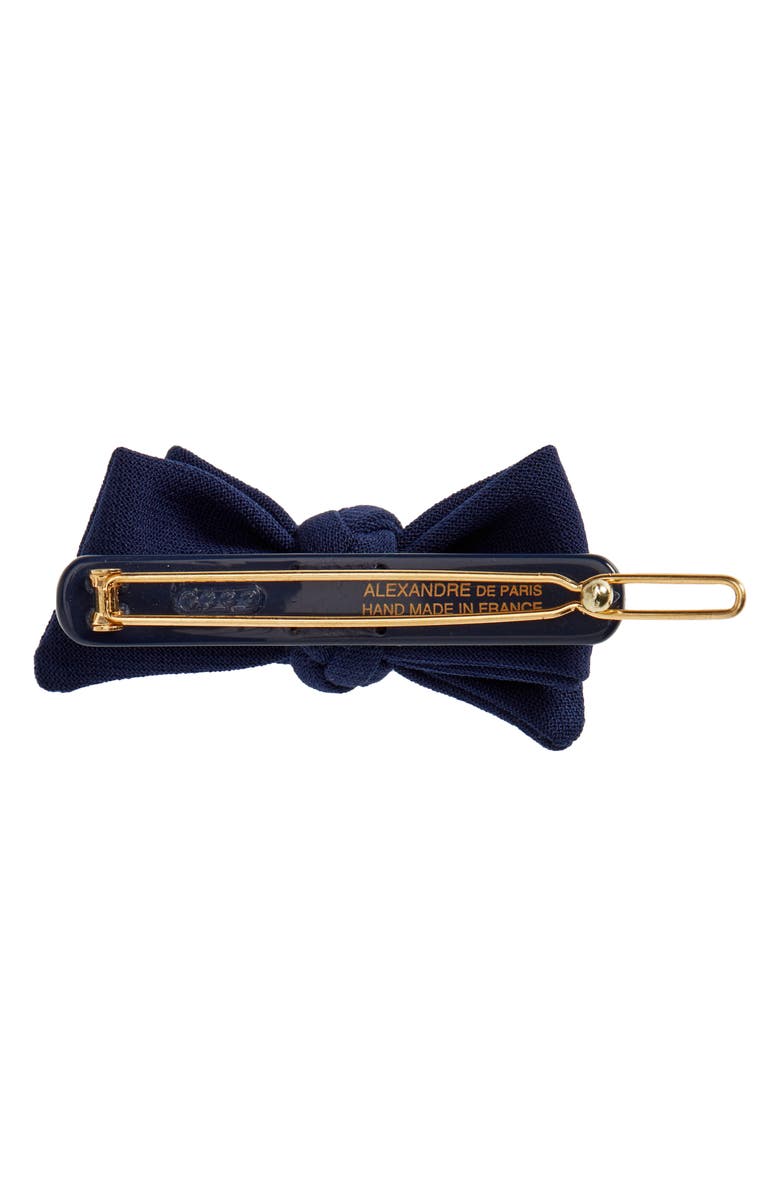 Alexandre de Paris Braid Bow Tige Boucle Barrette, Alternate, color,
