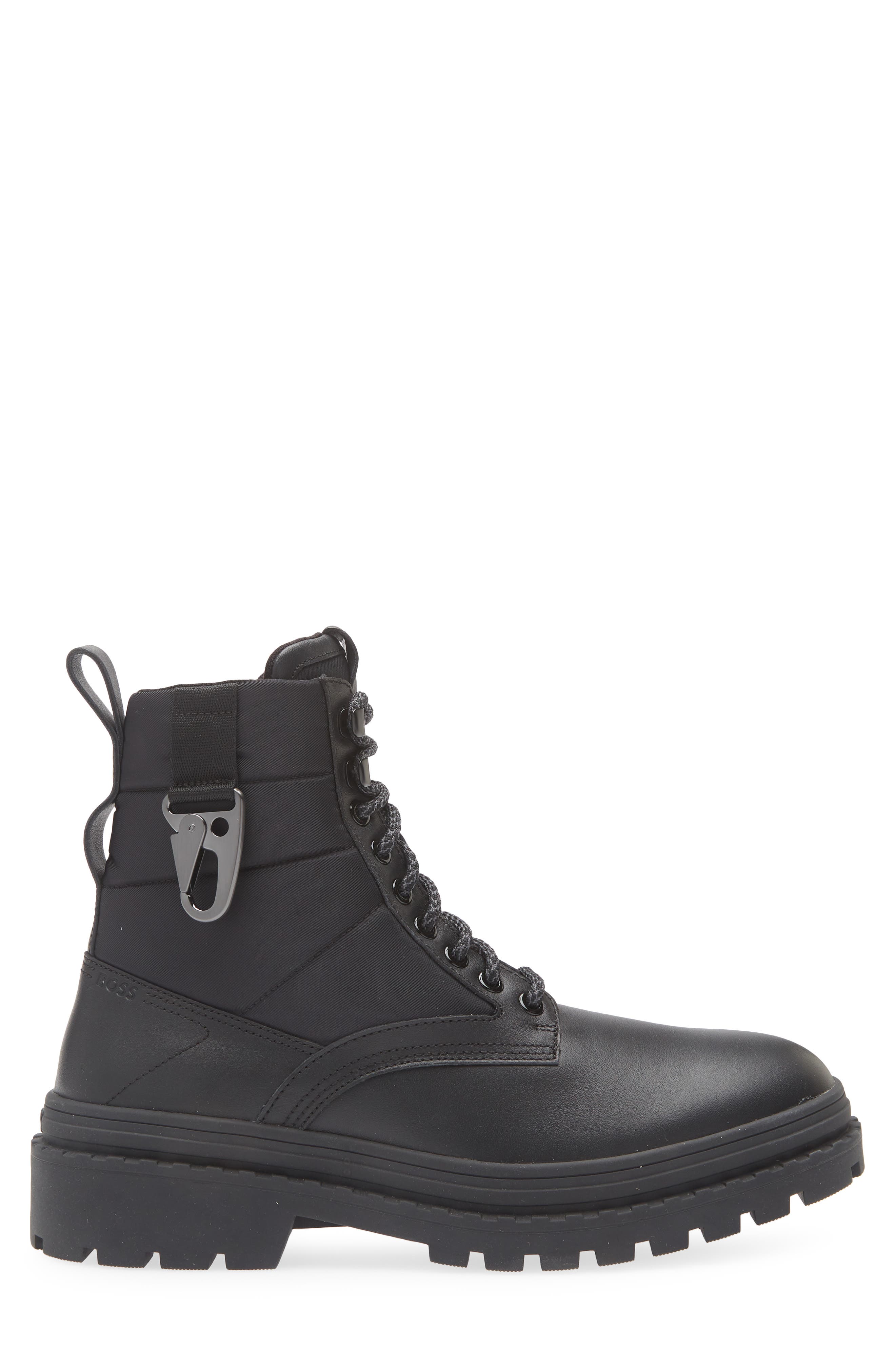 BOSS Nebular Mixed Media Lug Sole Boot, Alternate, color, 