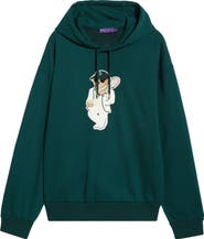 Ralph Lauren Purple Label Polo Bear Cotton 
Cashmere Graphic Hoodie