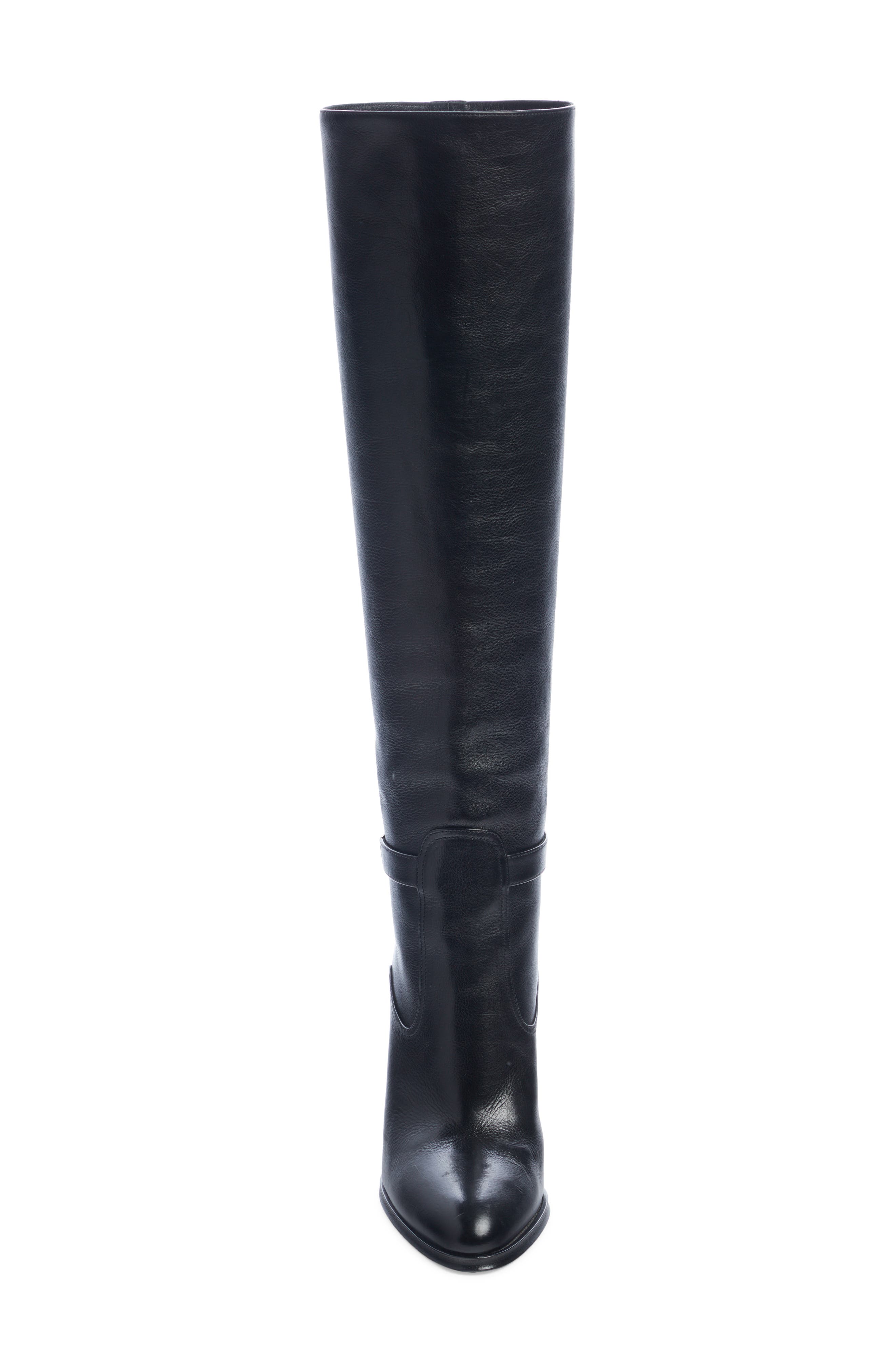 Saint Laurent Diane Knee High Boot, Alternate, color, Black