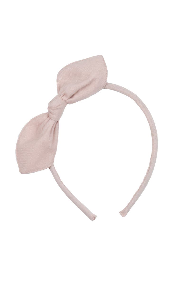 Cuclie Bow Headband, Main, color, Dusty Rose