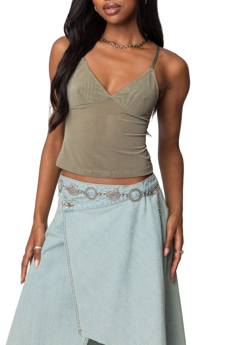 Blake Mesh Camisole, Main, color, GREEN
