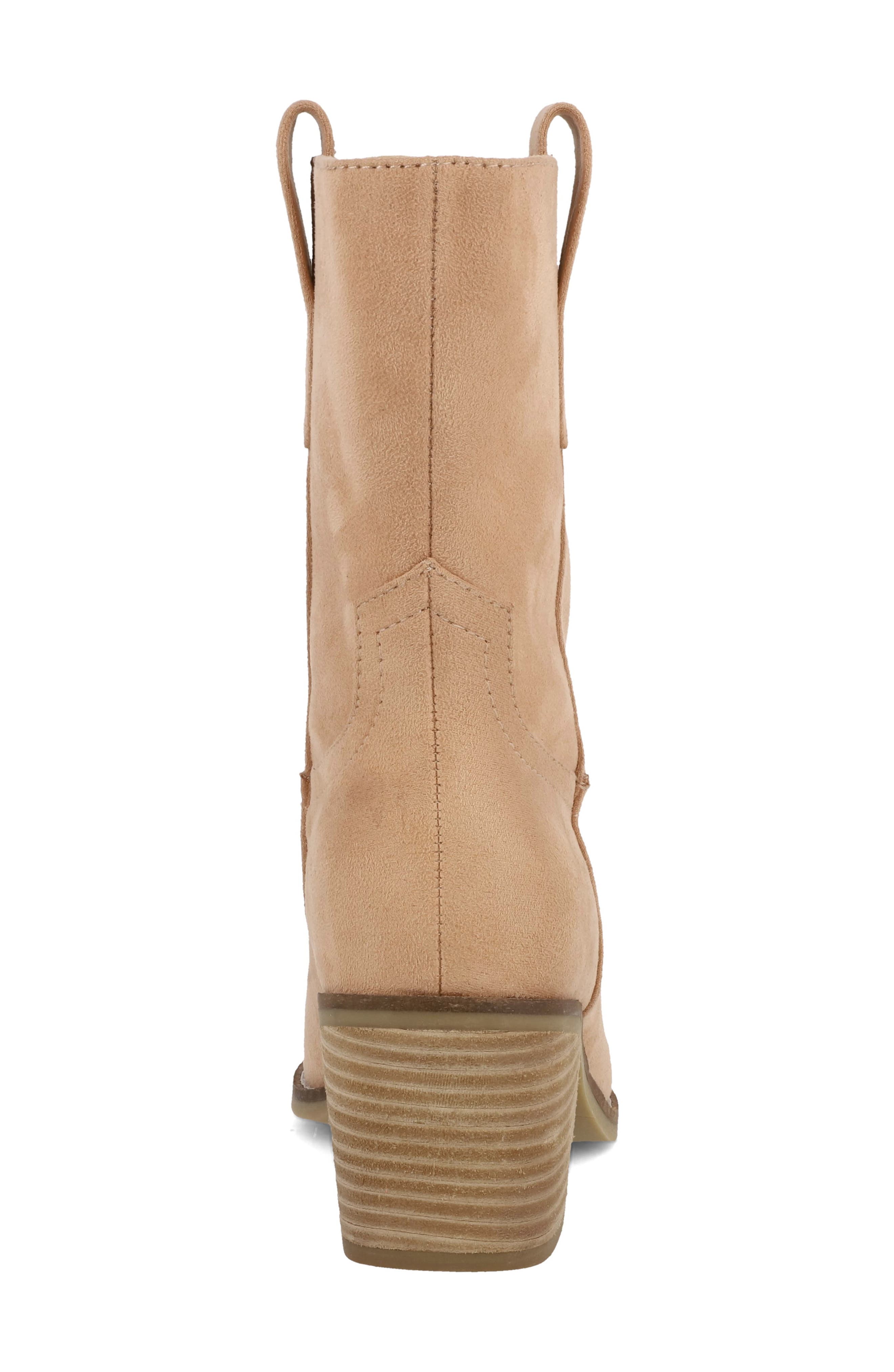 Ramyli Faux Suede Western Bootie, Alternate, color, SAND