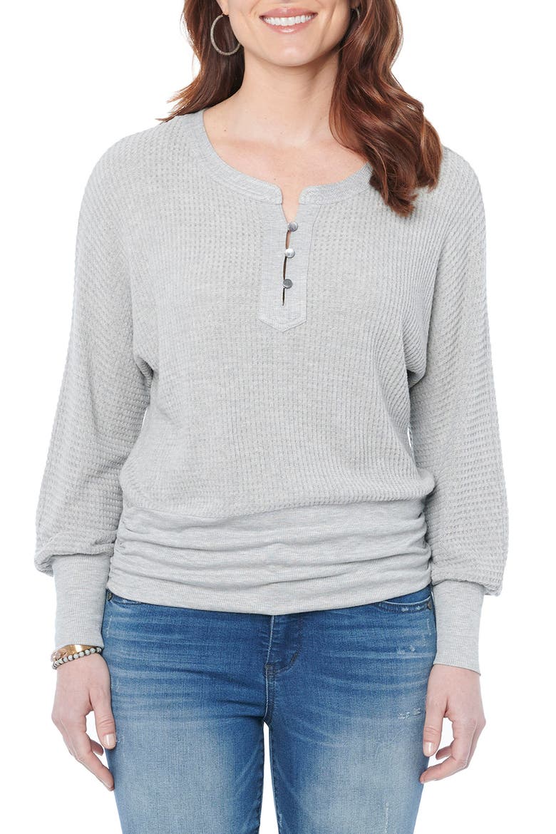 Thermal Knit Top (Nordstrom Exclusive), Main, color, HCR-HEATHER CREAM