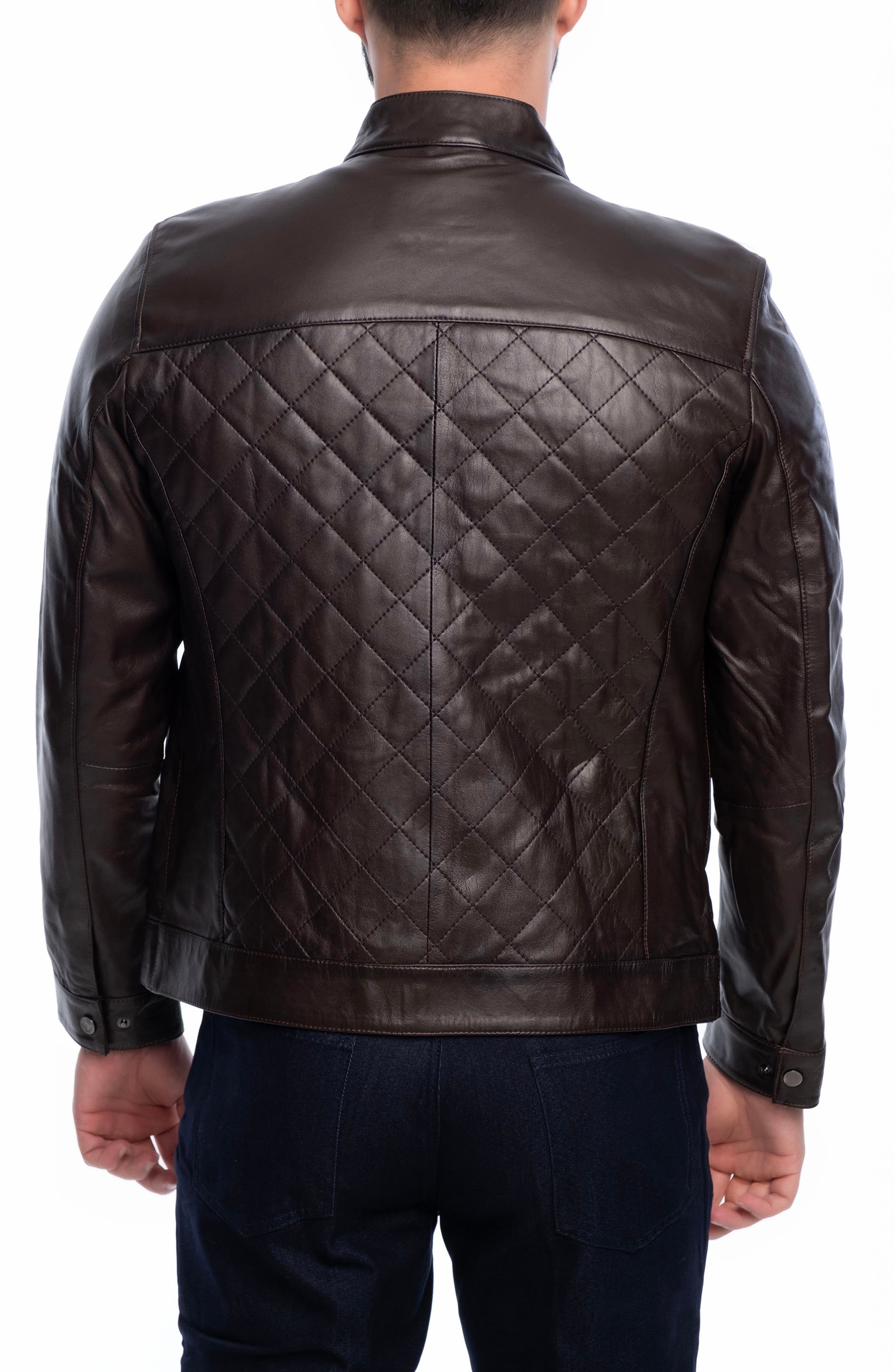 Leola Diamond Quilted Leather Jacket - image 4