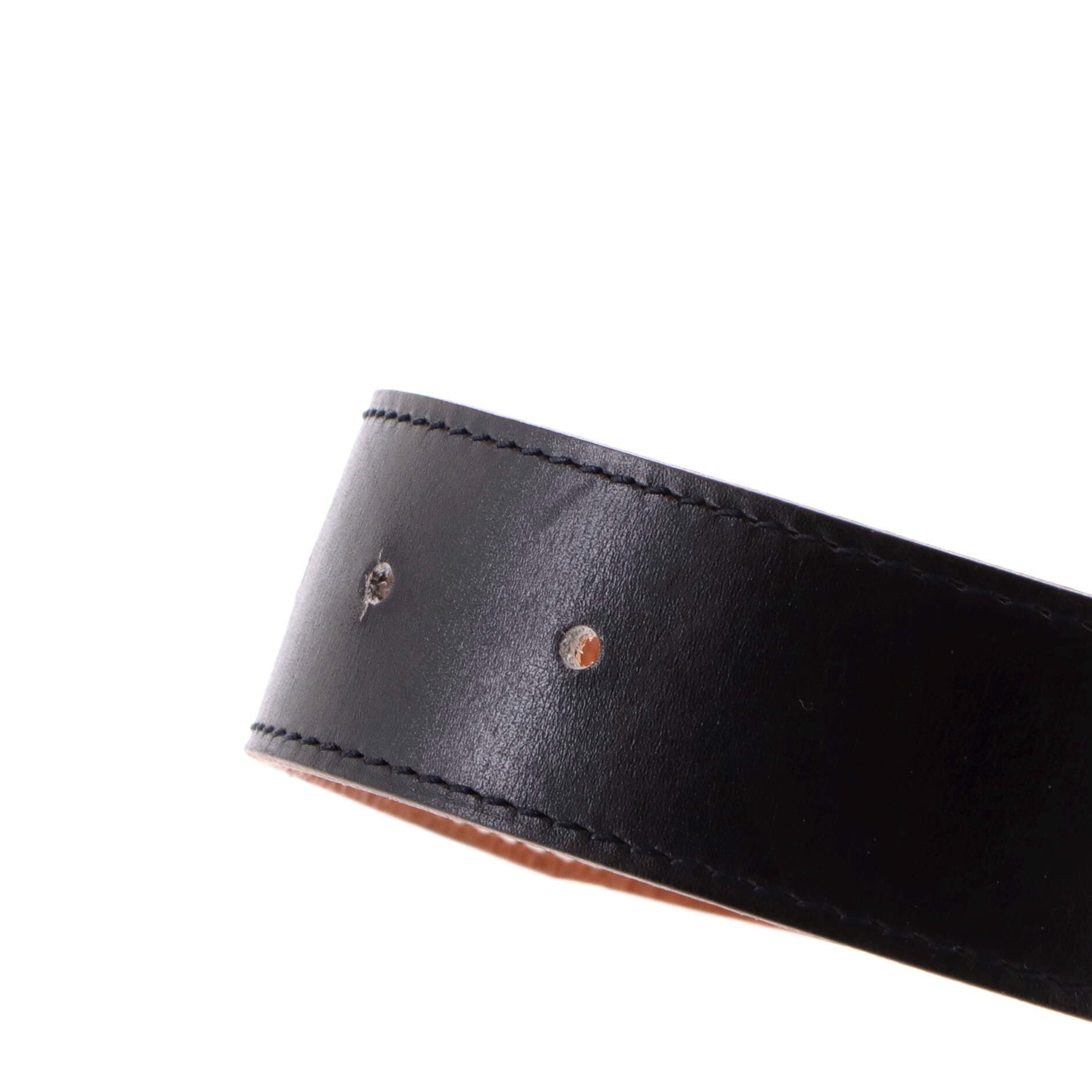 Pre-Owned Hermes Constance Reversible Belt Leather Medium, Alternate, color, Black
