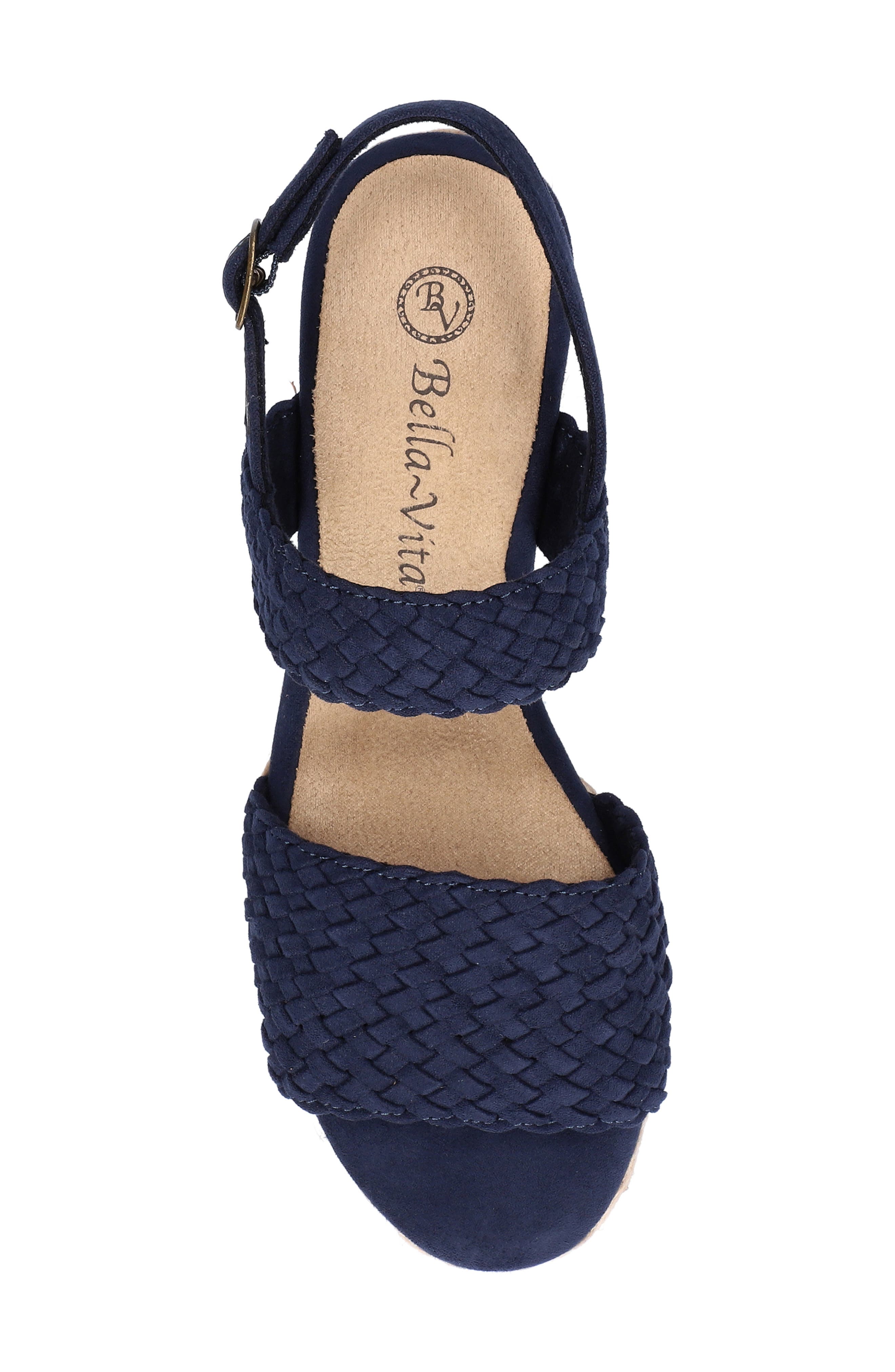 Mariella Slingback Wedge Sandal, Alternate, color, NAVY SUEDE