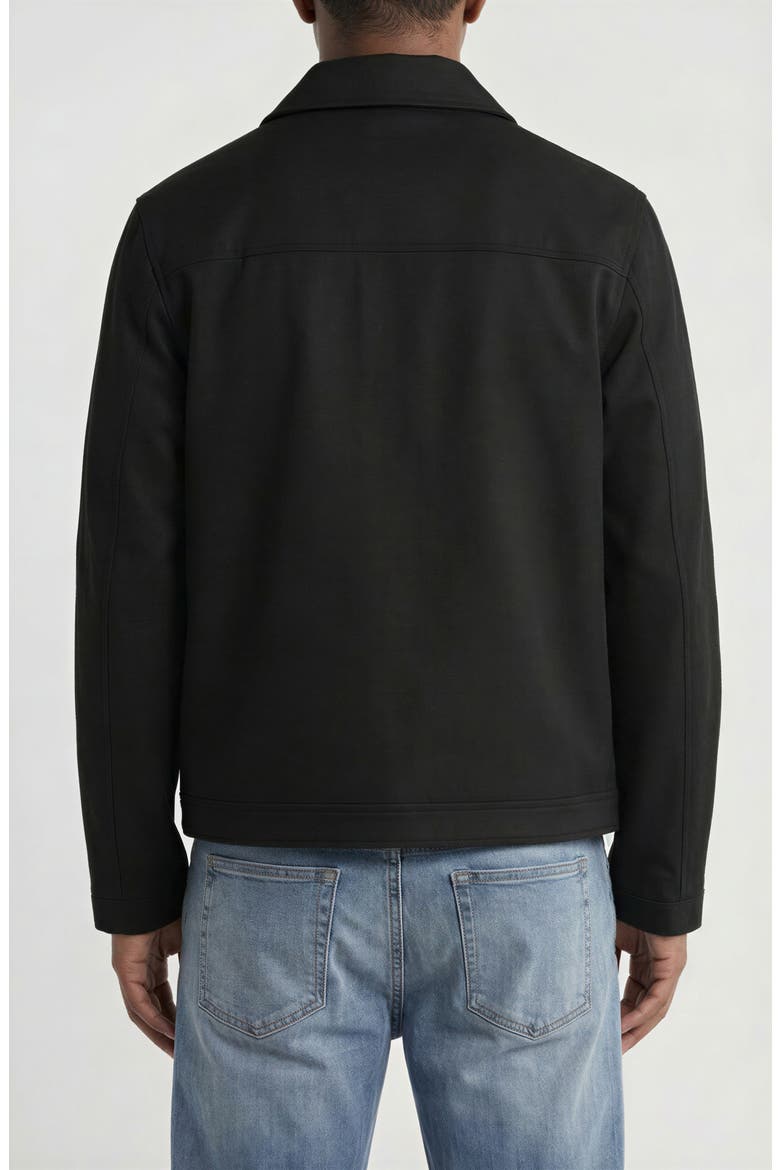 Faux Suede Jacket, Alternate, color, BLACK