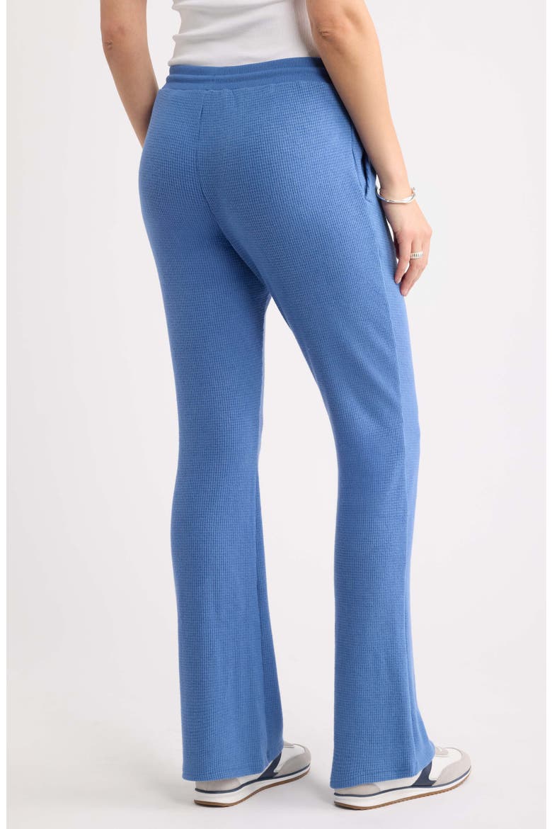 Waffle Flare Leg Pants, Alternate, color, BLUE GLORY