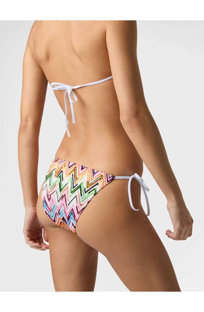 Missoni Bikini In Stretch Viscose With Lace Zig Zag Motif, Alternate, color, Multicoloured