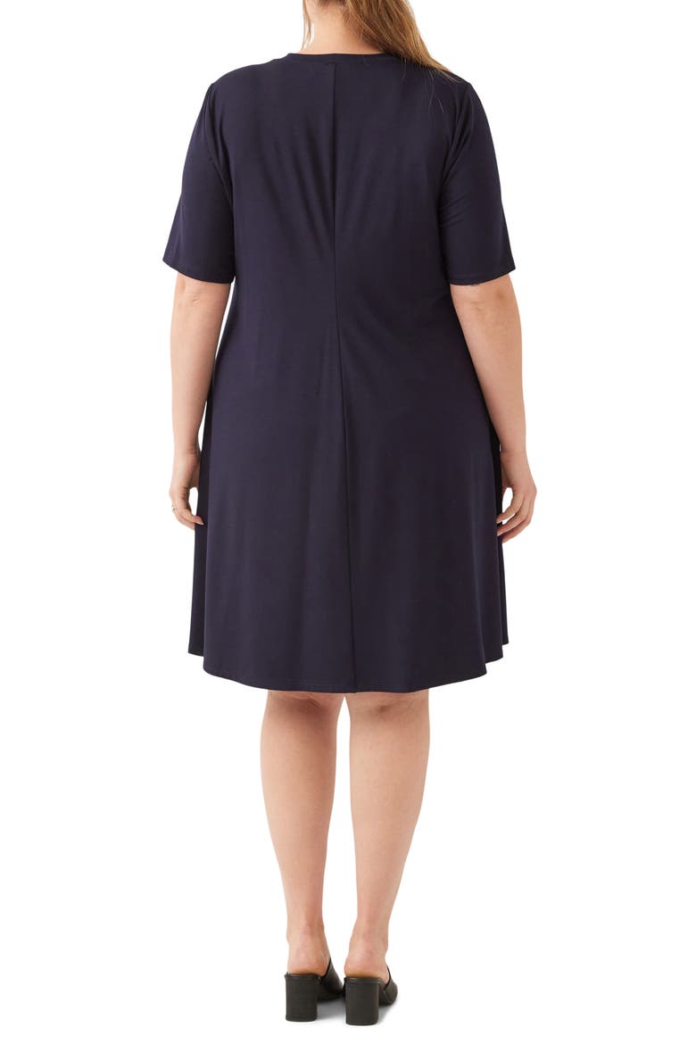 A-Line Jersey Minidress, Alternate, color, NAVY