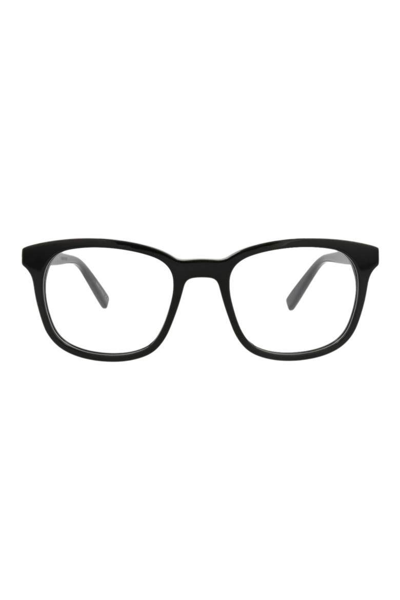 51mm Square Optical Frames, Main, color, BLACK BLACK TRANSPARENT