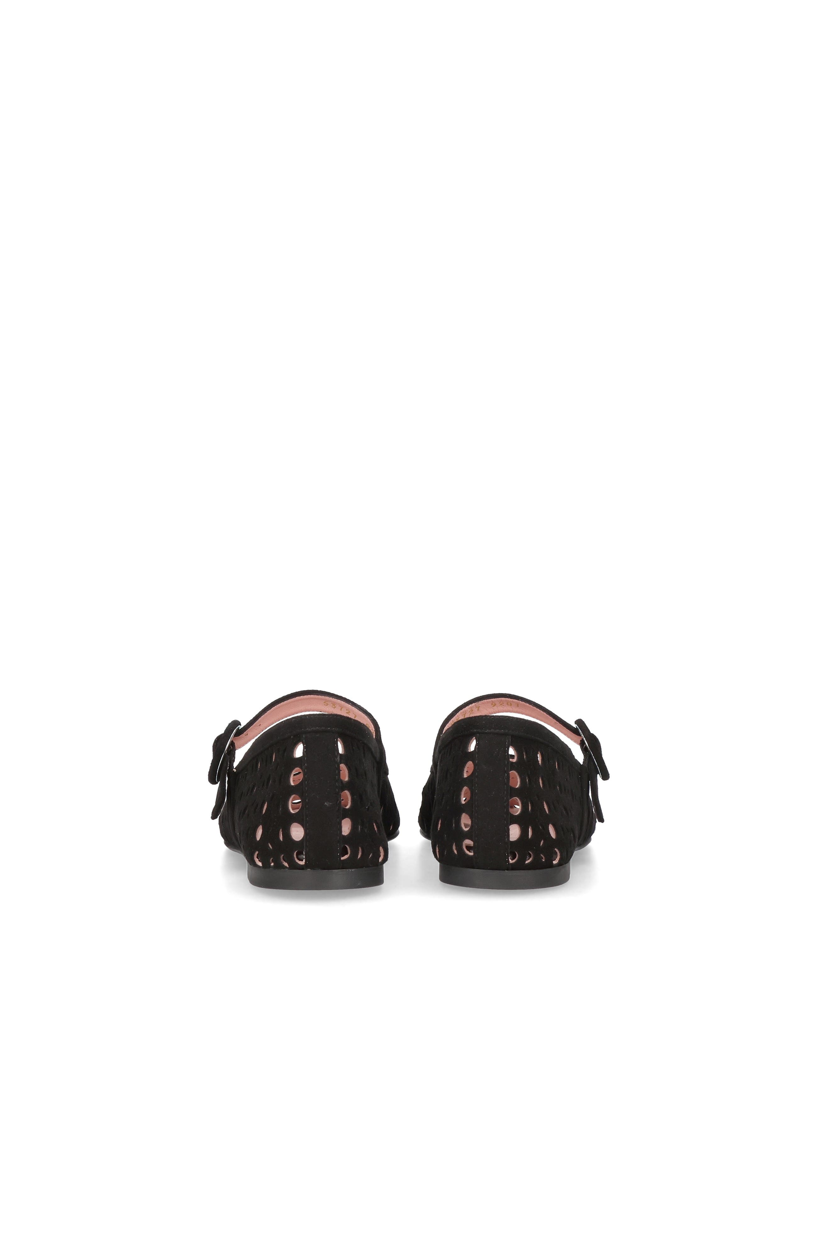 Pretty Ballerinas Suede Die Cut Mary Jane, Alternate, color, Black