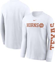 Nike Men's Nike White Texas Longhorns Basketball Icon Two-Hit Long Sleeve T-Shirt