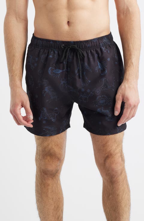 Animal Print Swim Trunks
