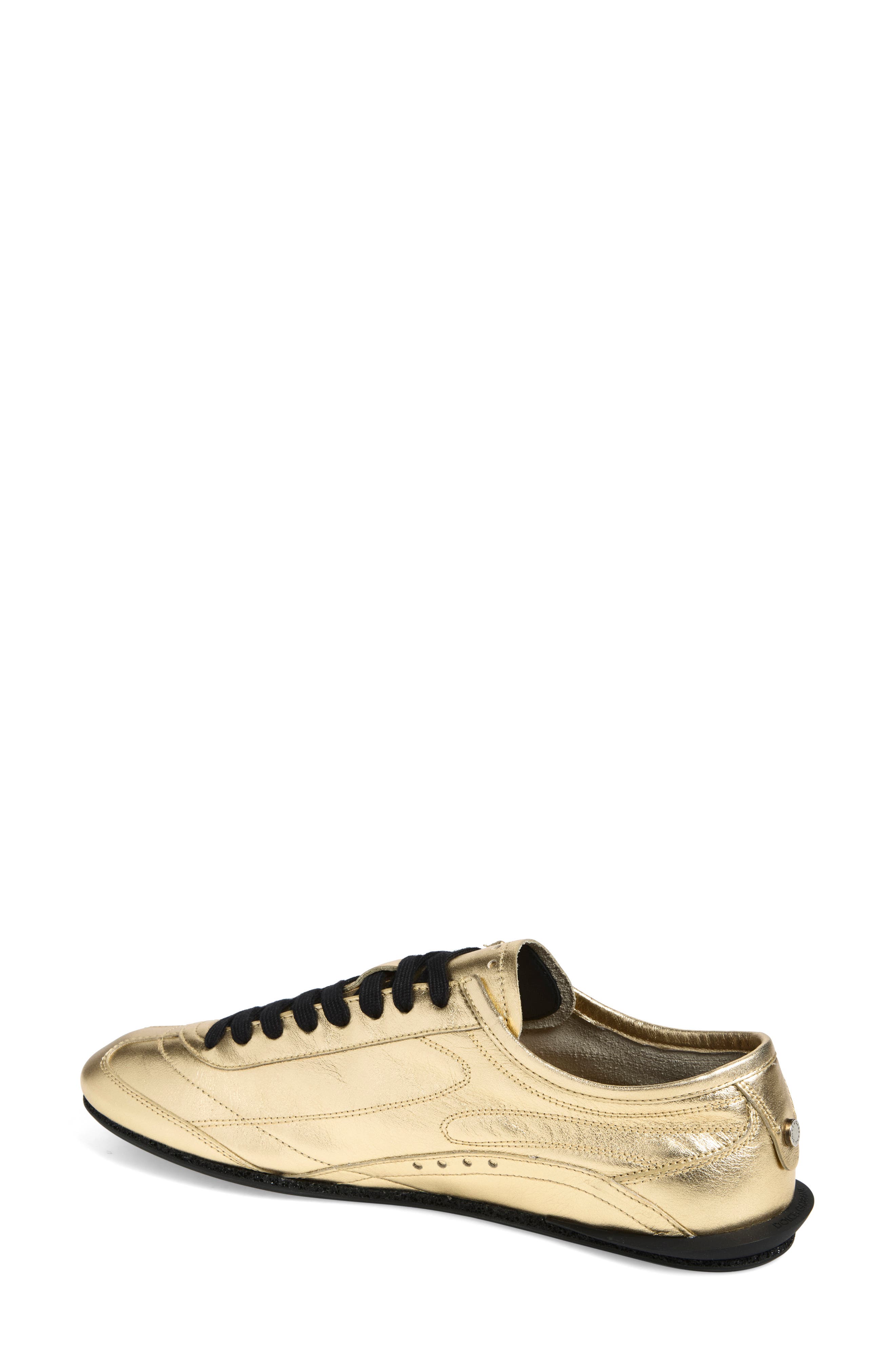 Leather Sneaker, Alternate, color, ORO BRILLANTE