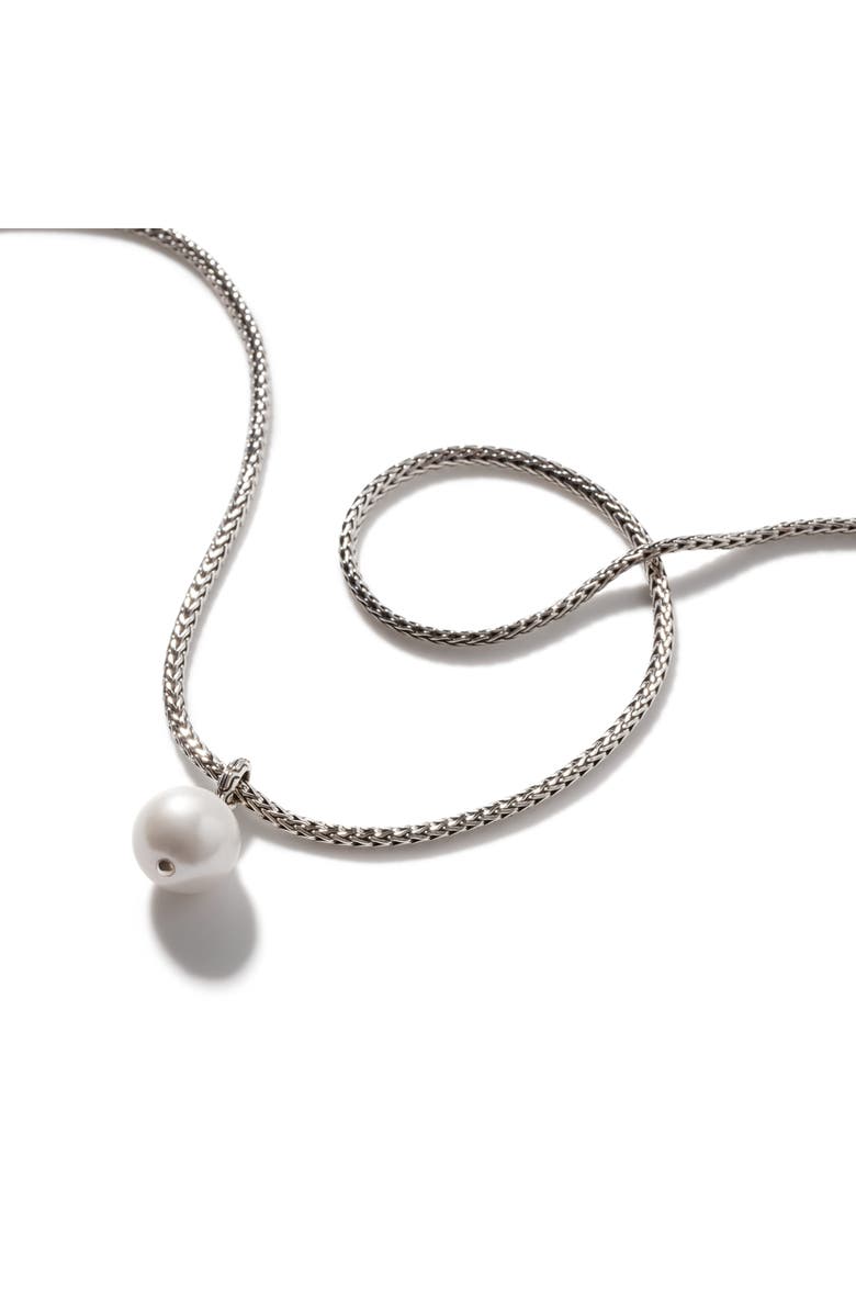 John Hardy Classic Chain Freshwater Pearl Pendant Necklace, Alternate, color,