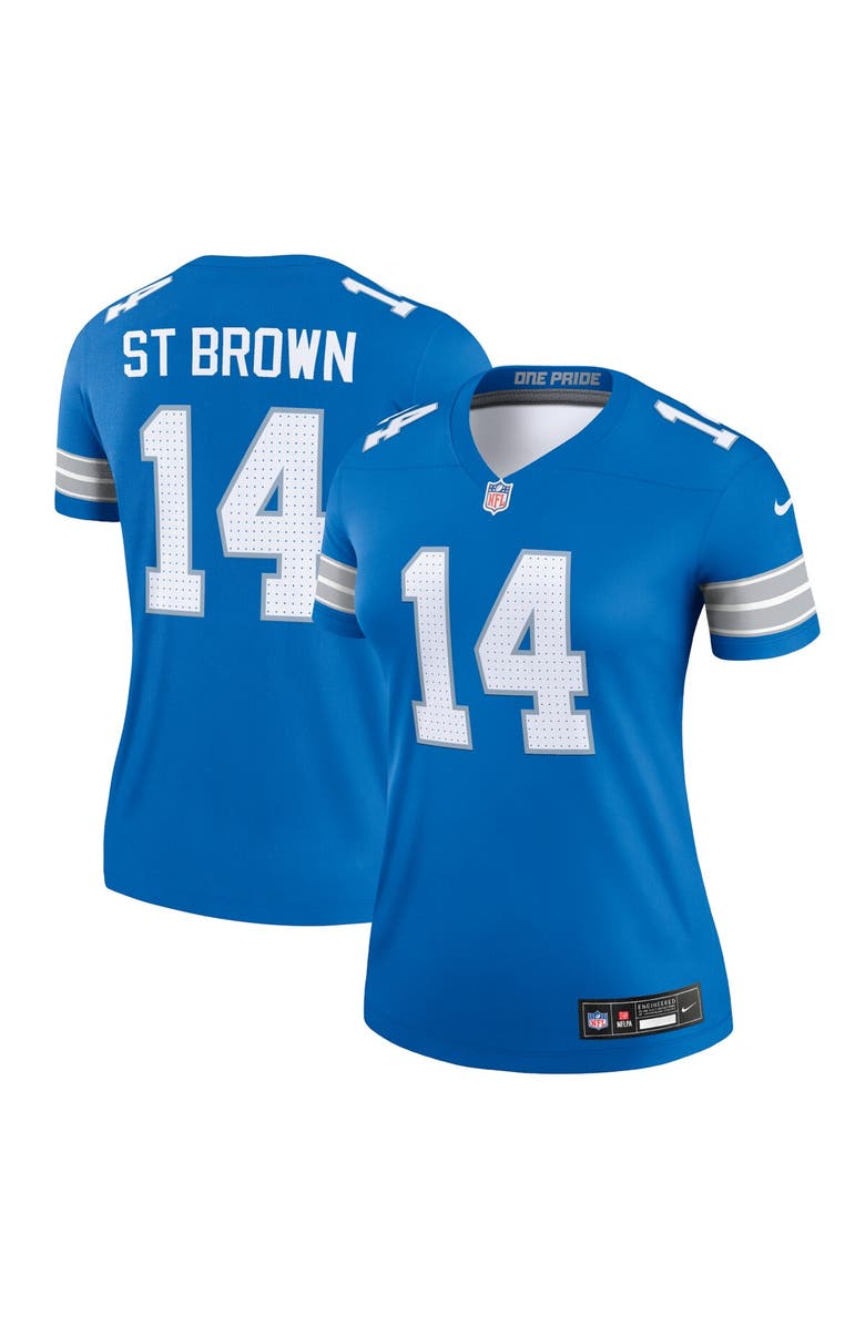 Nike Women's Nike Amon-Ra St. Brown Blue Detroit Lions Legend Player Performance Top, Main, color, Blue