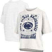 PRESSBOX Women's Pressbox White Penn State Nittany Lions Harmony Oversized T-Shirt