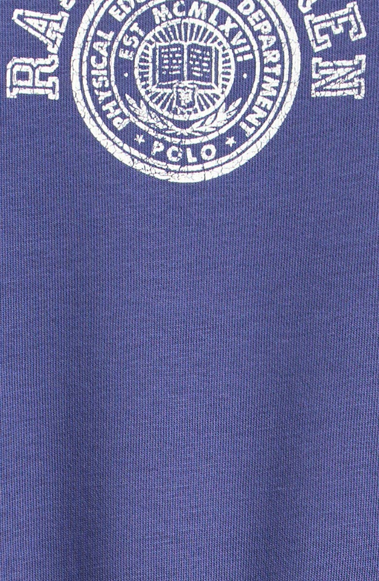 Ralph Lauren Athletic Dept. French Terry Graphic Romper, Alternate, color, 