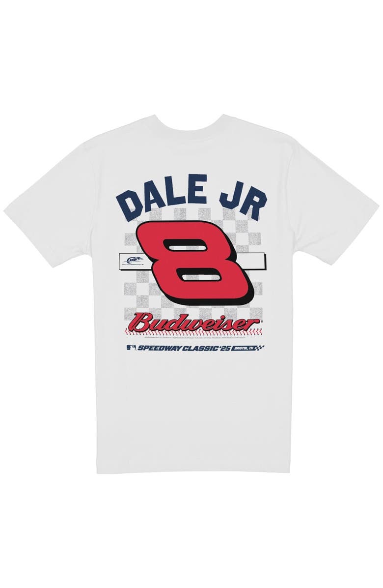 New Era Men's New Era White Dale Earnhardt Jr. Budweiser x MLB 2025 Speedway Classic Car T-Shirt, Alternate, color, White