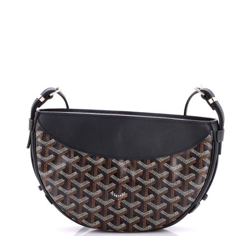 Hirondelle Shoulder Bag Coated Canvas and Leather